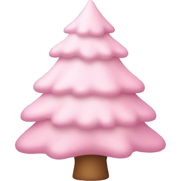 pastel pink christmas tree emoji