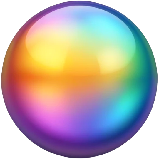 Iridescent ball  emoji