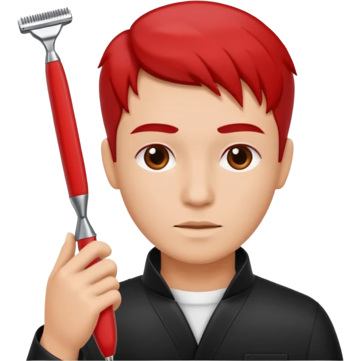 hairdresser razor red emoji