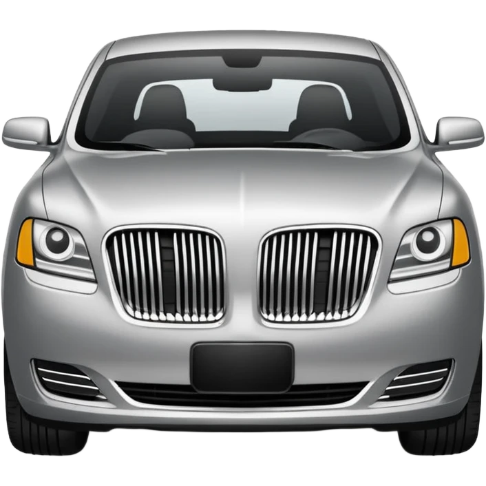 "Create a high-quality emoji of the Lincoln car logo. Simple 2D flat design, silver chrome texture, centered on a transparent background, minimalist style, looks like an official smartphone emoji." emoji