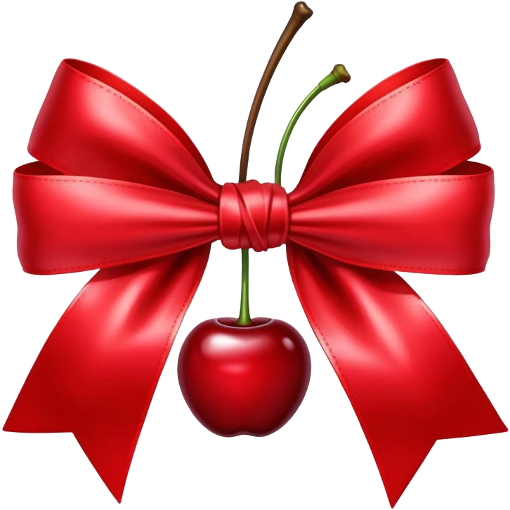 Cherry with a bow on it emoji