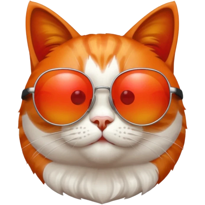 apple emoji cat with sunglasses emoji