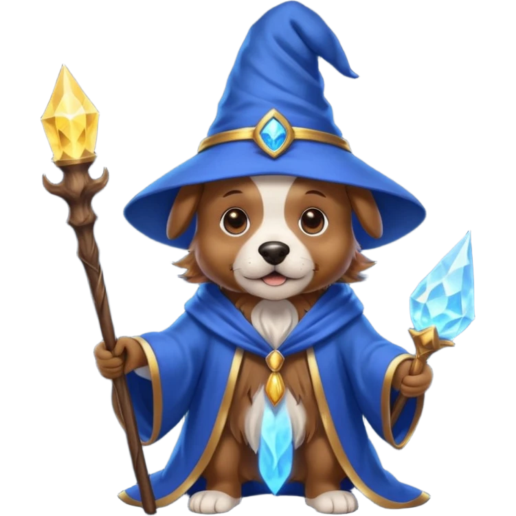 Dog wizard emoji