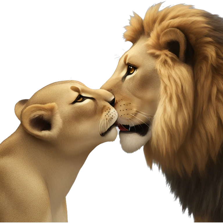 Lion kissing  emoji