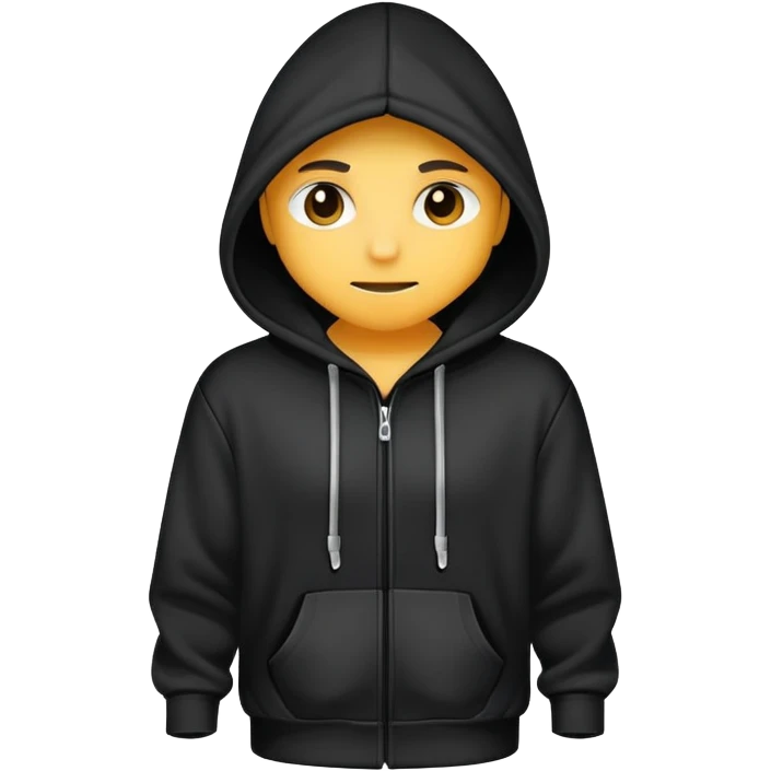 Black hoodie  emoji