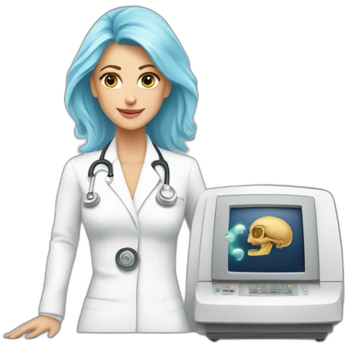 Posh-Radiologist-performing-breast-mri-to-leni-klum emoji