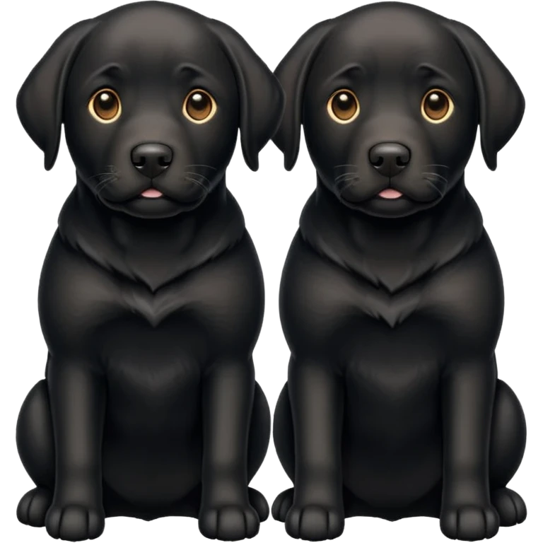 2 black labradors emoji
