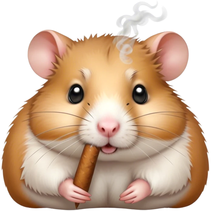 Smoking hamster emoji