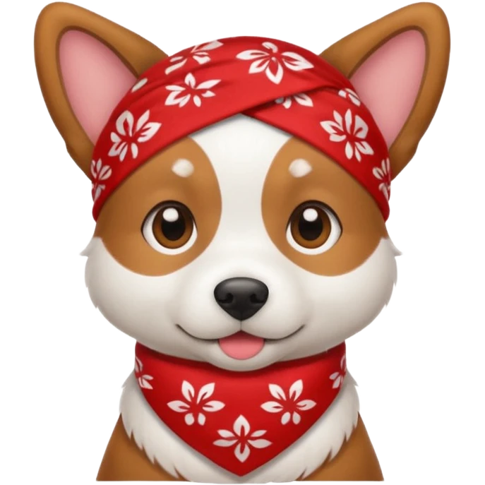 dog with wearing red bandana emoji