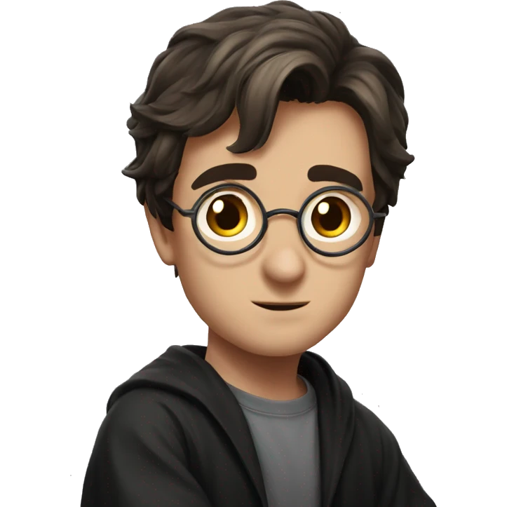 harry potter sitting on the floor and looking down, suprised face emoji