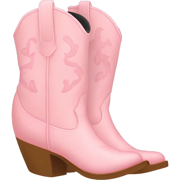 pastel pink cowgirl boots emoji