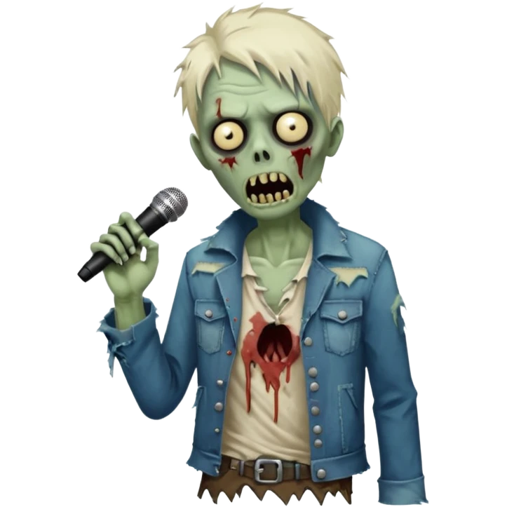 Zombie singer  microphone  emoji