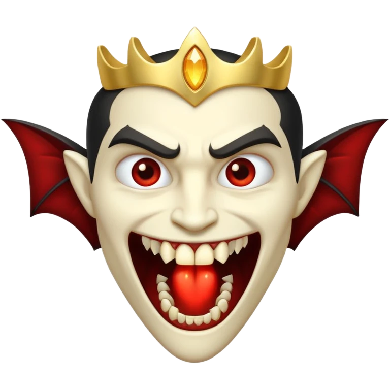 vampire fangs with halo emoji