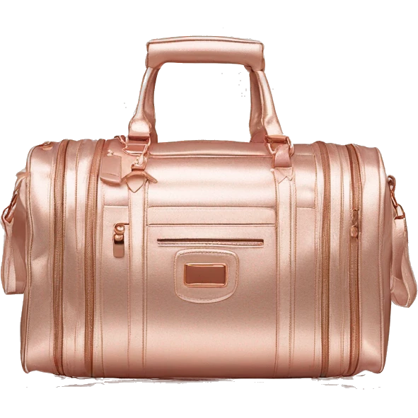 Rose gold luxury travelling bag  emoji