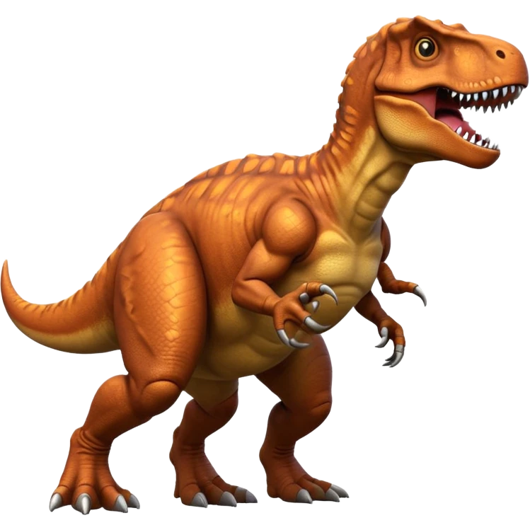 A t-rex with a big arm emoji