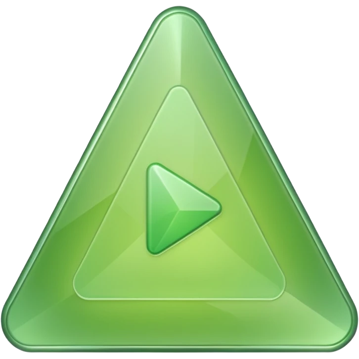 Solid Light green triangle play button  emoji