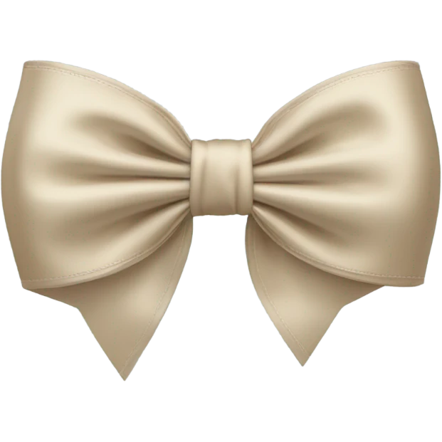 beige bow emoji