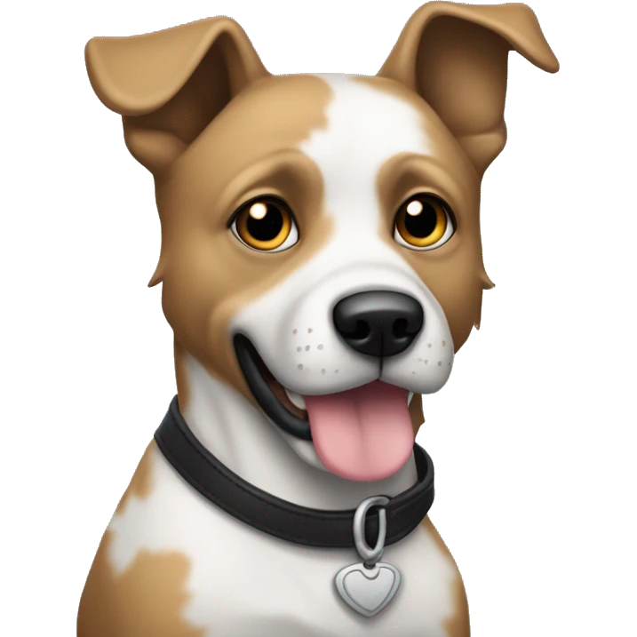 Un perro en blanvo y negro emoji