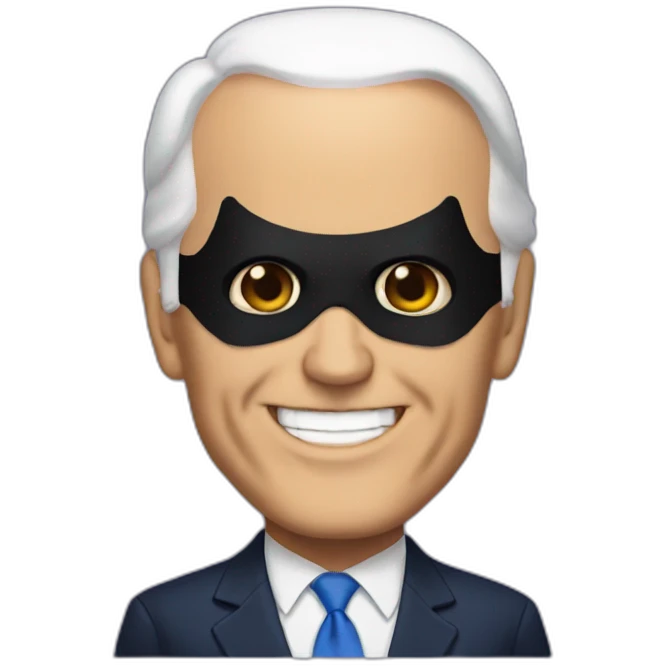 joe biden with a batman mask emoji