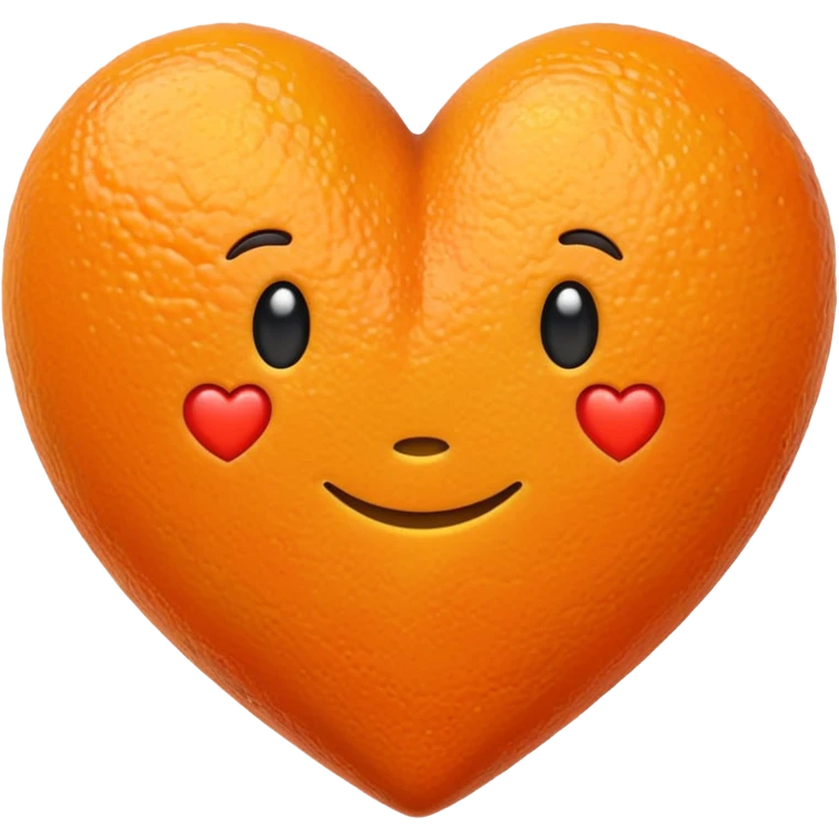 Orange fruit heart emoji