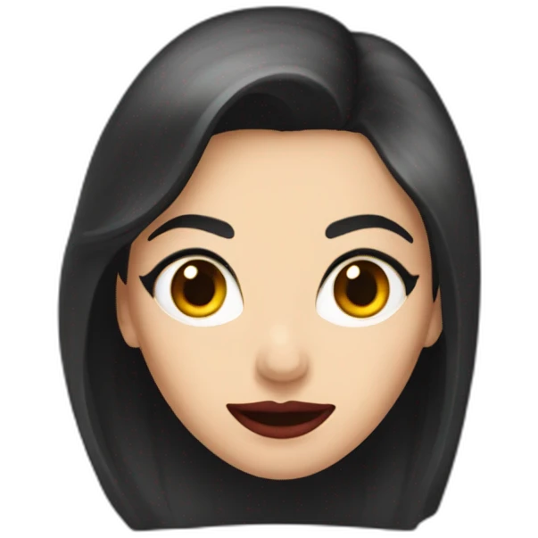 femme brune déguisée en dracula emoji