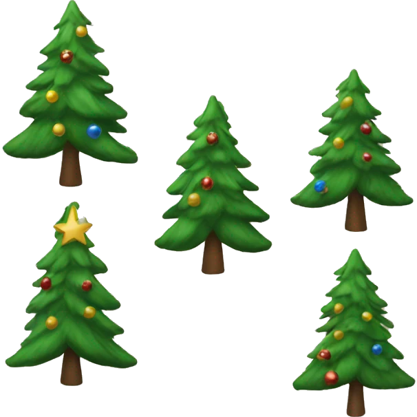 Christmas trees emoji