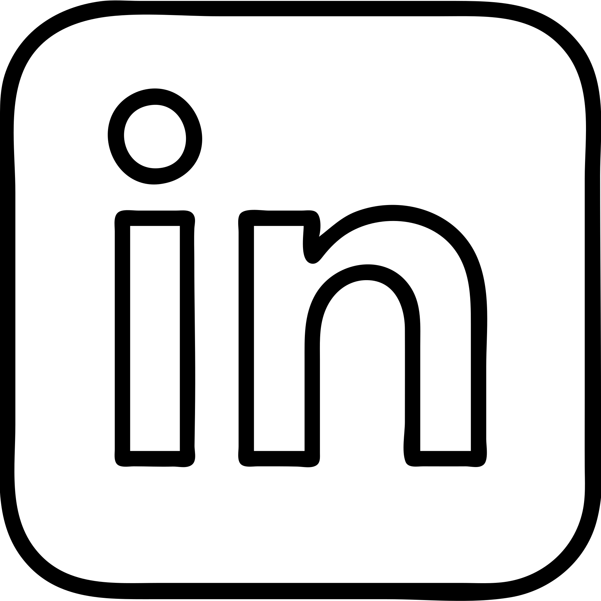LinkedIn logo in blue, outlined style, simple and bold emoji