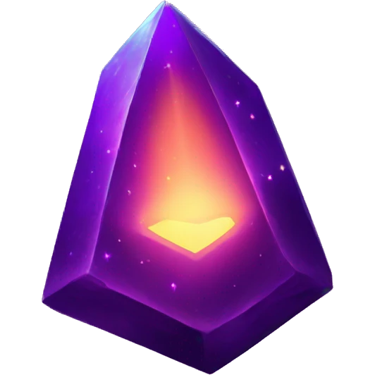 a glowing purple space artifact emoji
