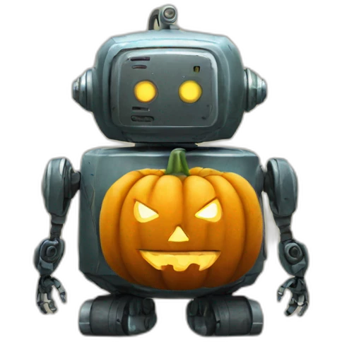 robot pumkin emoji