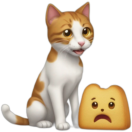 Cat eat dog emoji