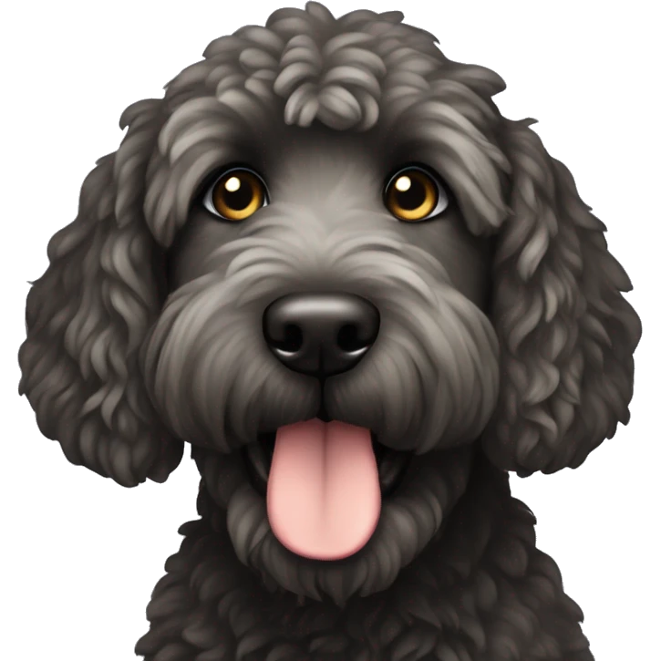 Black golden doodle   emoji