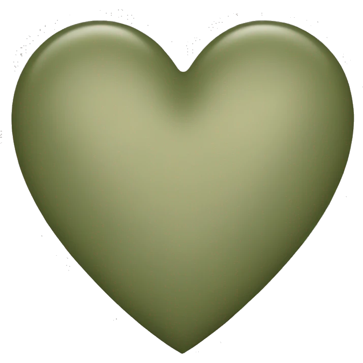 Khaki green heart emoji