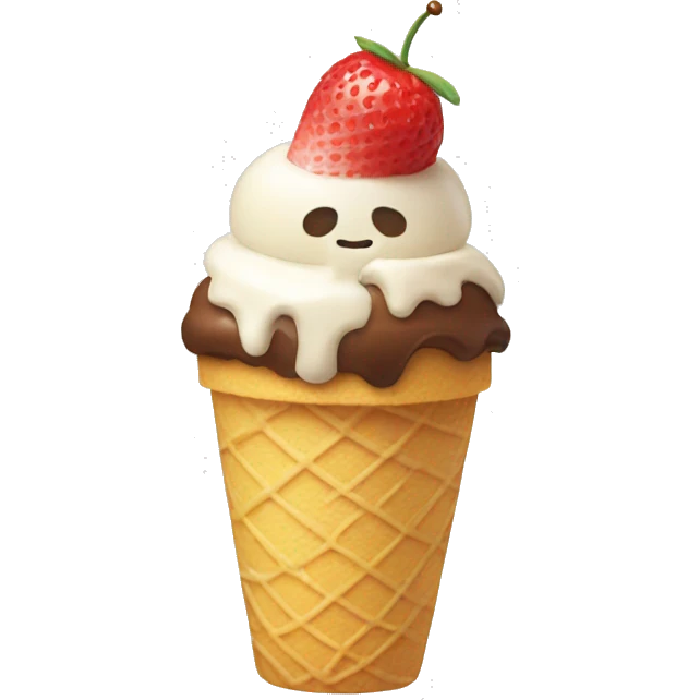 Human eating icecream  emoji