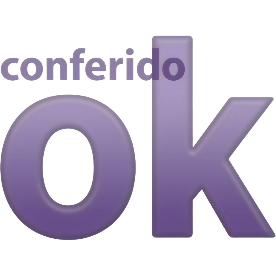 conferido ok roxo emoji