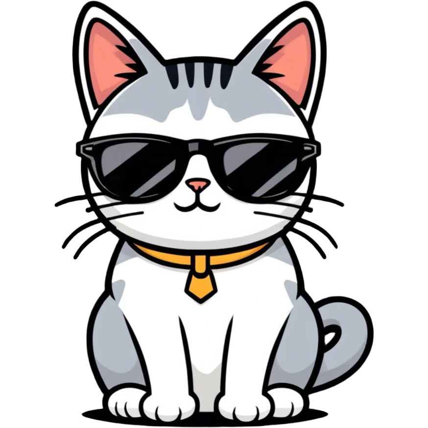 Cat with sunglasses emoji