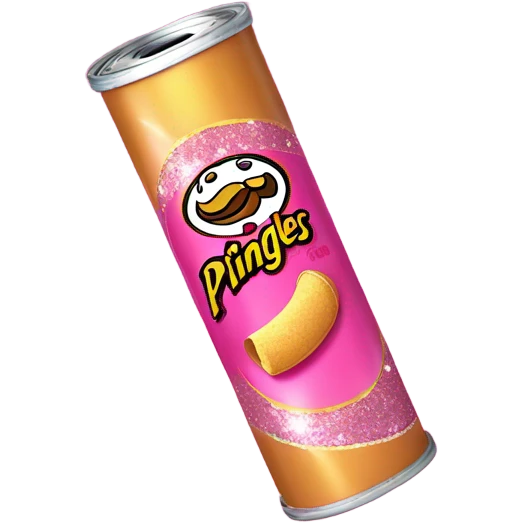 Pink pringles with glitter  emoji