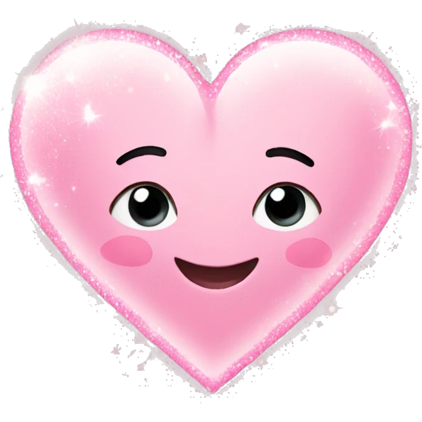 light pink heart with sparkles emoji