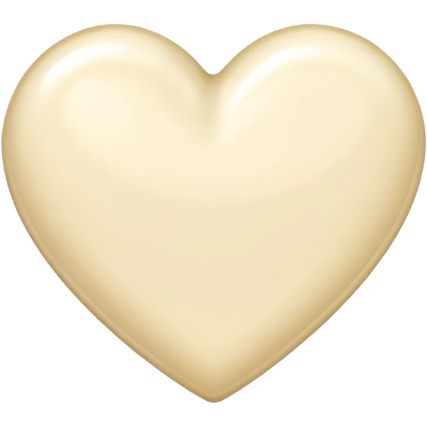 Cream heart emoji
