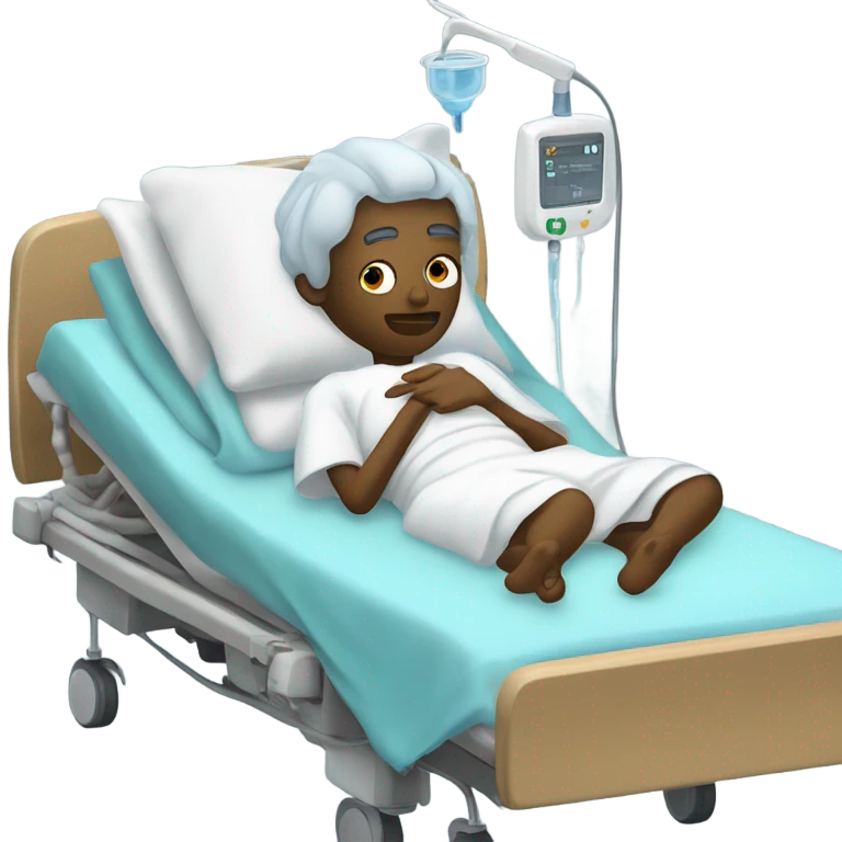 A sick patient  emoji