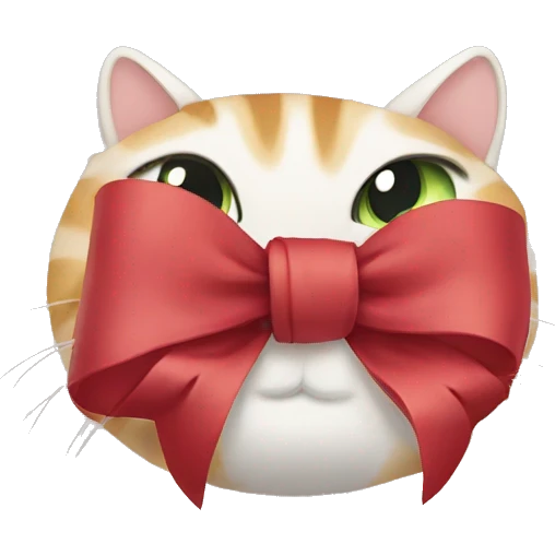 bow on cat emoji