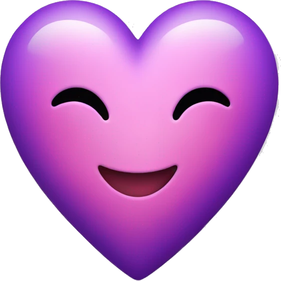 Pink and Purple Heart emoji