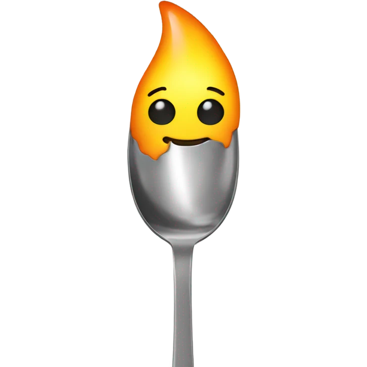 spoon over lighter emoji