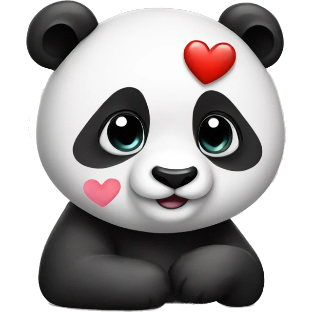 Panda with a heart emoji