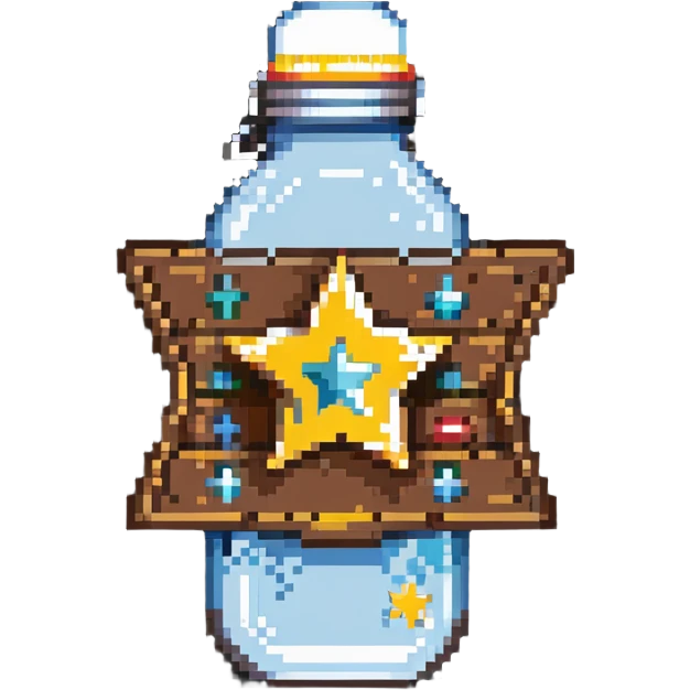 sheriff badge with star and baby feeding bottle in center emoji