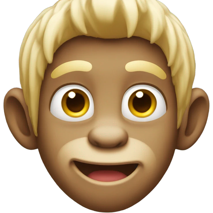 Monkey with blonde hair  emoji