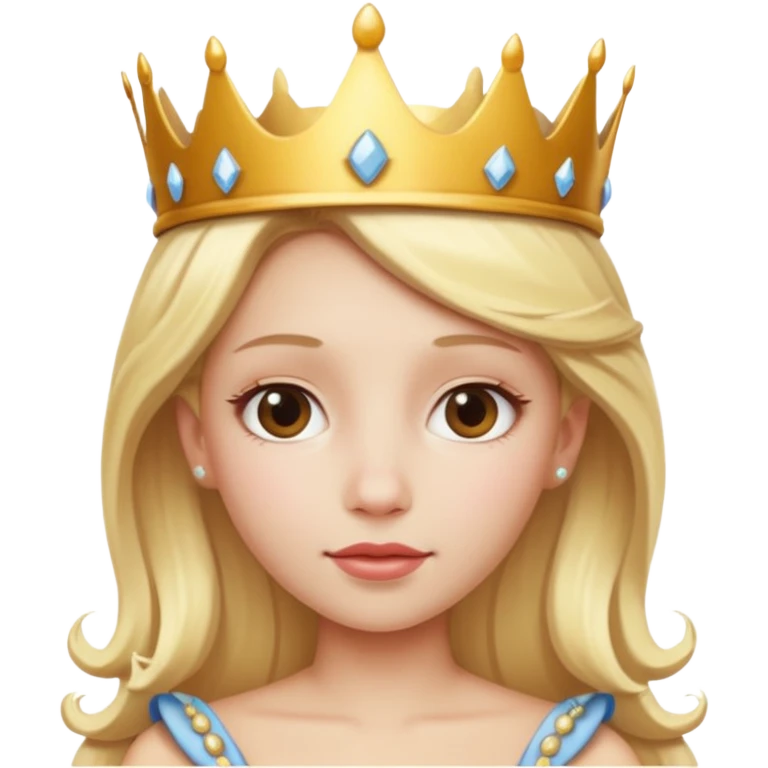 Blonde bean princess emoji