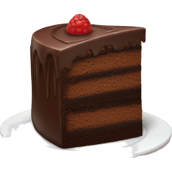 Chocolate cake ( one slice ) emoji