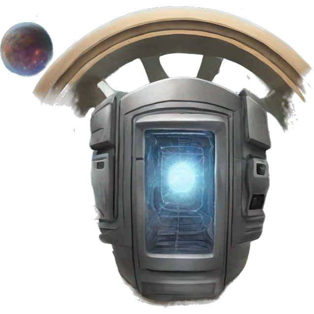 A portal or Time Machine like device used to travel between universes in the multiverse emoji