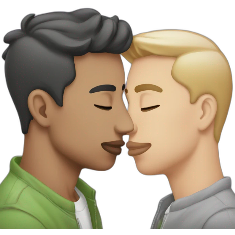 2 gays kissing emoji