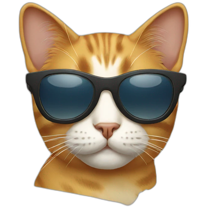 Cat with sunglasses emoji